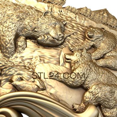 Art pano (Dipper with cubs, PH_0138) 3D models for cnc